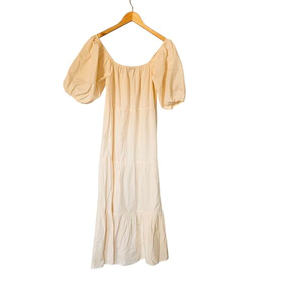 Faithful The Brand Shell Ronan Tiered Midi Dress Size XS CReam - Picture 3 of 10